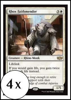 MTG - 4 x Rhox Faithmender - Tarkir: Dragonstorm - Playset 4x x4 - Image 1
