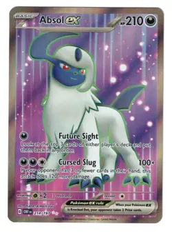 POKEMON ABSOL EX 214/197 OBSIDIAN FLAMES FULL ART ULTRA RARE HOLO NM DARK - Image 1