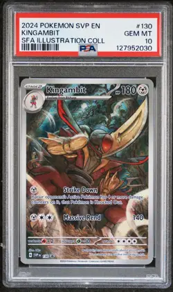 2024 POKEMON SVP EN-SV BLACK STAR PROMO #130 KINGAMBIT PSA 10 - Image 1