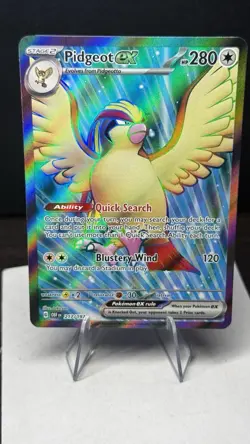 Pidgeot ex 217/197 Ultra Rare Full Art Pokemon Scarlet & Violet Obsidian Flames - Image 1