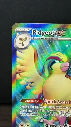 Pidgeot ex 217/197 Ultra Rare Full Art Pokemon Scarlet & Violet Obsidian Flames - Image 2