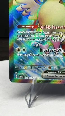 Pidgeot ex 217/197 Ultra Rare Full Art Pokemon Scarlet & Violet Obsidian Flames - Image 5