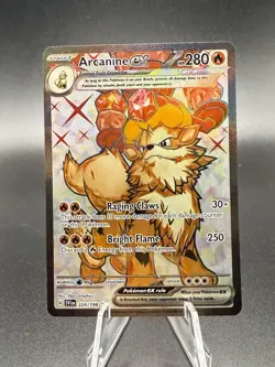 Pokemon TCG Arcanine ex 224/198 SV01 Ultra Rare Full Art Holo Eng 280 HP - Image 1