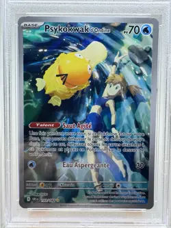 Carte Pokemon Psykokwak d'Ondine 193/182 PSA 9 AR Rivalites Destinees VF NM - Image 3