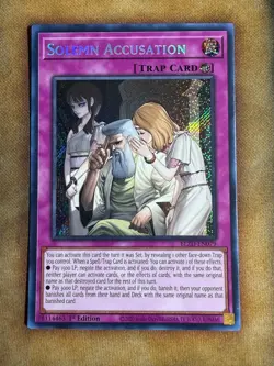 Yugioh Solemn Accusation BLZD-EN079 Secret Rare 1st Ed NM - Image 1