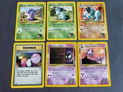 Pokemon Gym Challenge 6 Card Sabrina's/Giovanni's LOT - Image 1