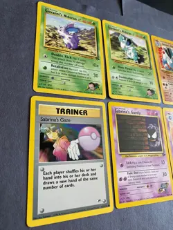 Pokemon Gym Challenge 6 Card Sabrina's/Giovanni's LOT - Image 2