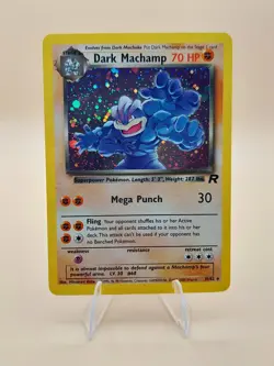 Dark Machamp Holo Rare Team Rocket 10/82 Pokemon Card - WOTC 1999 - Image 1