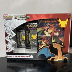 Pokemon TCG Celebrations Collection Lance's Charizard V Box 820650101625 - Image 1