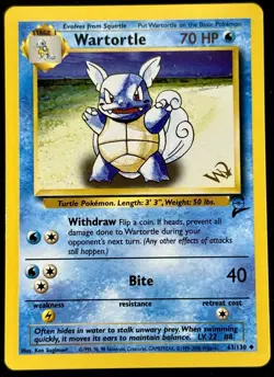 Wartortle 63/130 Promo [W Stamped] Pokemon TCG WOTC Vintage 2000 - Image 1