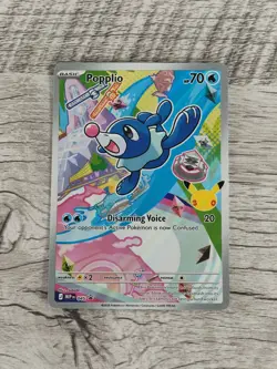Pokemon First Partner Illustration Collection Popplio Black Star Full Art #045 - Image 1