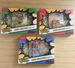 Pokemon Ascended Heroes Ex Box Set of 3 - NEW!! Emboar Meganium Feraligatar - Image 1