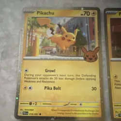 2024 Pokemon TCG Pikachu Promo Lot x4 30th Anniversary/Halloween (swirl) *NM - Image 2