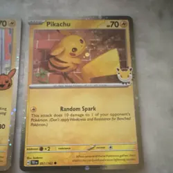 2024 Pokemon TCG Pikachu Promo Lot x4 30th Anniversary/Halloween (swirl) *NM - Image 3