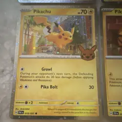 2024 Pokemon TCG Pikachu Promo Lot x4 30th Anniversary/Halloween (swirl) *NM - Image 5