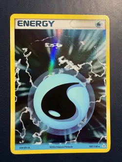 2006 Pokemon EX Holon Phantoms 107 Water Energy Holo - Image 1