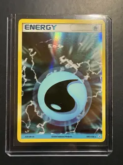 2006 Pokemon EX Holon Phantoms 107 Water Energy Holo - Image 3