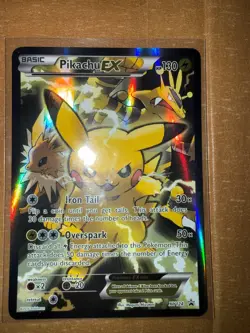 Pokemon Pikachu EX XY124 Promo Card – Mint Condition! PSA 10 Contender! A fanta - Image 2