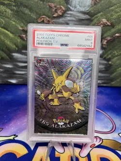 2000 Topps Chrome Alakazam #65 PSA 9 Pokemon T.V. - Image 1