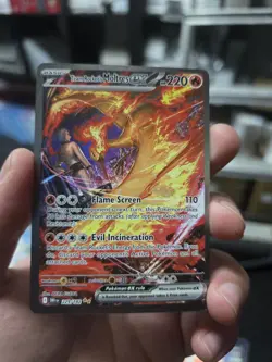 Pokemon TCG Team Rocket's Moltres EX 229/182 Destined Rivals Sir - Image 1