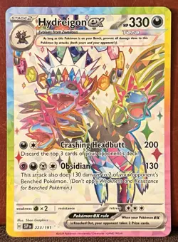 Hydreigon ex 223/191 Ultra Rare Full Art - Pokemon Surging Sparks English NM - Image 1