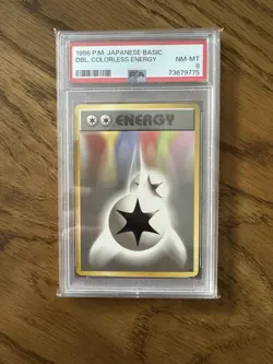 1996 Pokemon Japanese Basic DOUBLE COLORLESS ENERGY – PSA 8 - Image 1