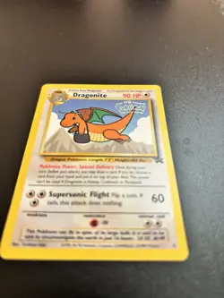 Dragonite Black Star Promo The First Movie 1999 WOTC Pokemon Card LP - Image 3