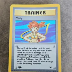 Misty 102/132 Gym Heroes Trainer Rare Regular 1st Edition English Pokemon TCG - Image 1