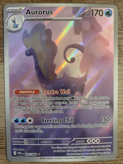 Pokemon Paldean Fates Aurorus Illustration Rare 092/088 Holo NM - Image 1