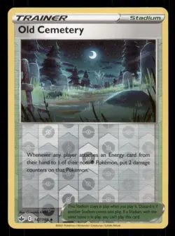 Old Cemetery SWSH06: Chilling Reign #147/198 Uncommon Reverse Holo Pokemon LP - Image 1