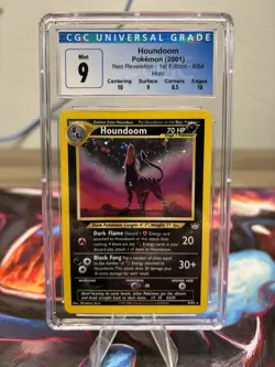 Pokemon TCG CGC 9 W/ SUBs! 1st Edition Houndoom Neo Revelation Holo Card 8/64 - Image 1