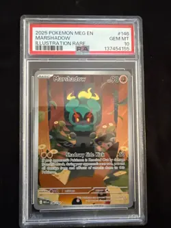 2025 Pokemon Mega Evolution Marshadow Illustration Rare #146 PSA 10 GEM MINT - Image 1