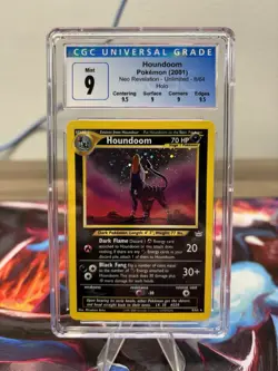 Pokemon TCG CGC 9 W/ SUBs! Houndoom Neo Revelation Holo Card 8/64 - Image 1