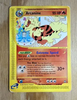 Arcanine 2/147 Pokemon Aquapolis Non-Holo Rare E-Reader card HP - Image 1