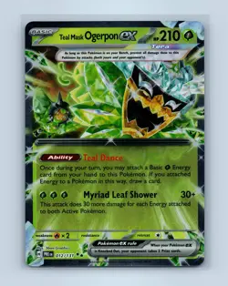Pokemon tcg SV: Prismatic Evolutions Teal Mask Ogerpon ex Near Mint or Better - Image 1