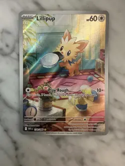 Pokemon TCG Lillipup 154/086 White Flare Illustration Rare - Image 1