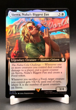 Sierra, Nuka's Biggest Fan - Magic The Gathering Fallout Rare #372 Foil Ext Art - Image 1