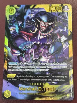 One Piece The Time Of Battle MARSHALL. D. TEACH OP16-119 Secret Rare English CCG - Image 1