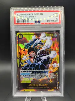 2025 ONE PIECE OP10 - ROYAL BLOOD ALTERNATE ART #118 MONKEY D. LUFFY PSA 10 - Image 1