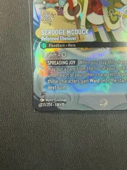 Disney Lorcana Scrooge McDuck Reformed Ebenezer 235/204 EN Enchanted Foil - Image 2