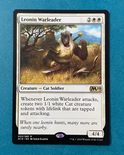 MTG NM Leonin Warleader, Core Set 2019 / M19, Regular, English - Image 1