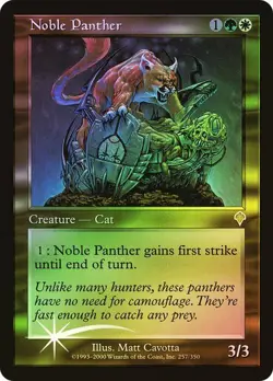 Invasion MTG FOIL Noble Panther Magic - Image 1