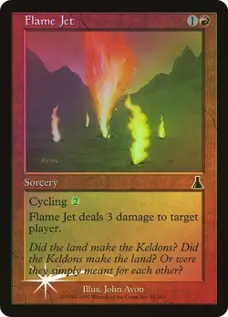 Urza's Destiny MTG FOIL Flame Jet Magic - Image 1