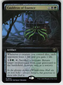Cauldron of Essence (Extended Art) #347 Secrets of Strixhaven MTG Foil NM - Image 1