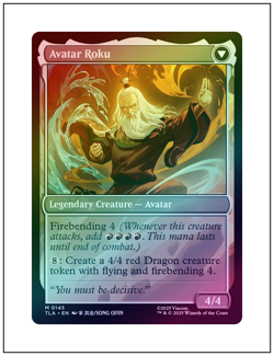 The Legend of Roku, Foil, Avatar, Magic the Gathering MTG NM - Image 2