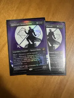 x1 MTG EOE Alpharael Stonechosen Foil Extended Art Pack Fresh 0292 - Image 1