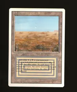 Magic the Gathering 3rd Ed Revised Scrubland DAMAGED DMG *991 - Image 1