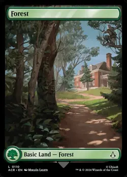 Lot of 20x Forest #110 - ACR Assasins Creed- MTG Magic FULL ART Land NM - Image 1