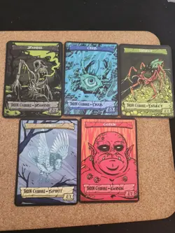 MTG Magic the Gathering Set of 5 Creature Tokens by Nelson Gibbons (Trash MTG) - Image 1