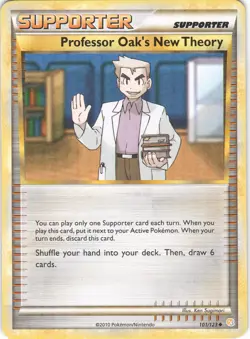 Professor Oak's New Theory 101/123 Uncommon HeartGold & SoulSilver Pokemon MP - Image 1